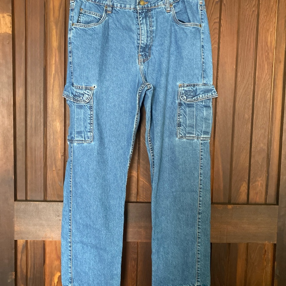 Men's Y2K  Blue Cargo Jeans